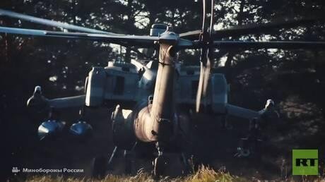 مروحية "Mi-28NM" روسية تدمر مواقع أوكرانية