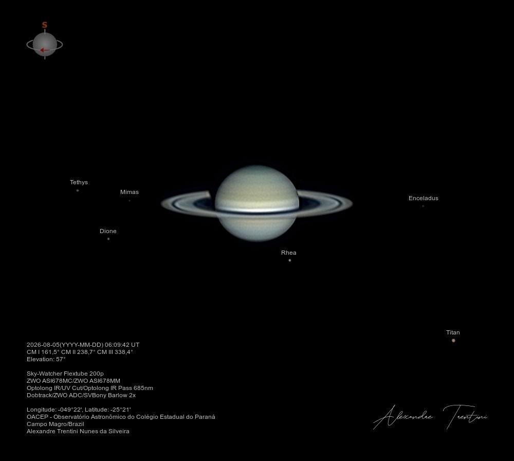APOD: 2026 August 11 – Six Moons of Saturn