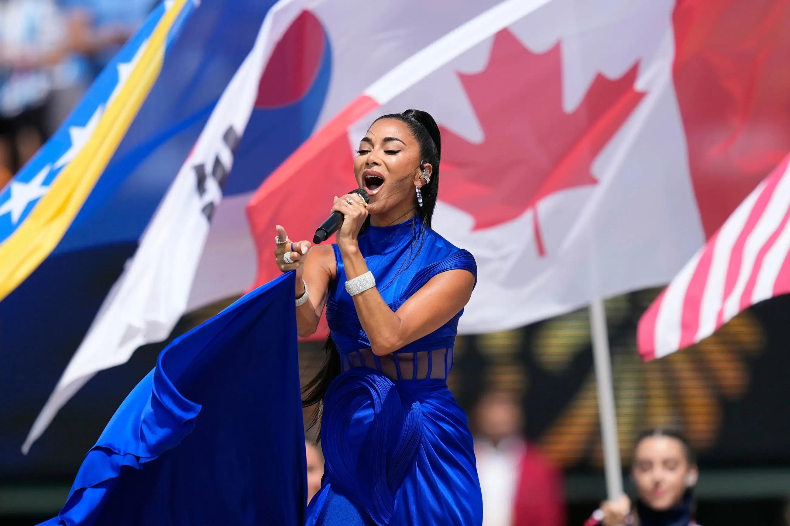 Singer Nicole Scherzinger is on cloud nine