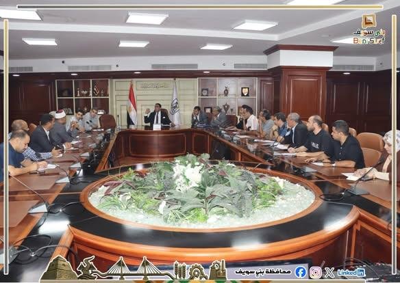 فحص شامل للشبكات.. بني سويف تراجع إجراءات السلامة الكهربائية بالمنشآت الدينية