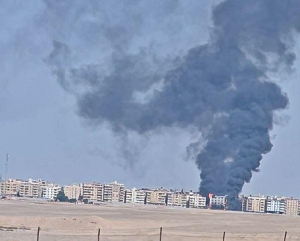اندلاع حريق هائل بعقار سكني في حدائق الأهرام
