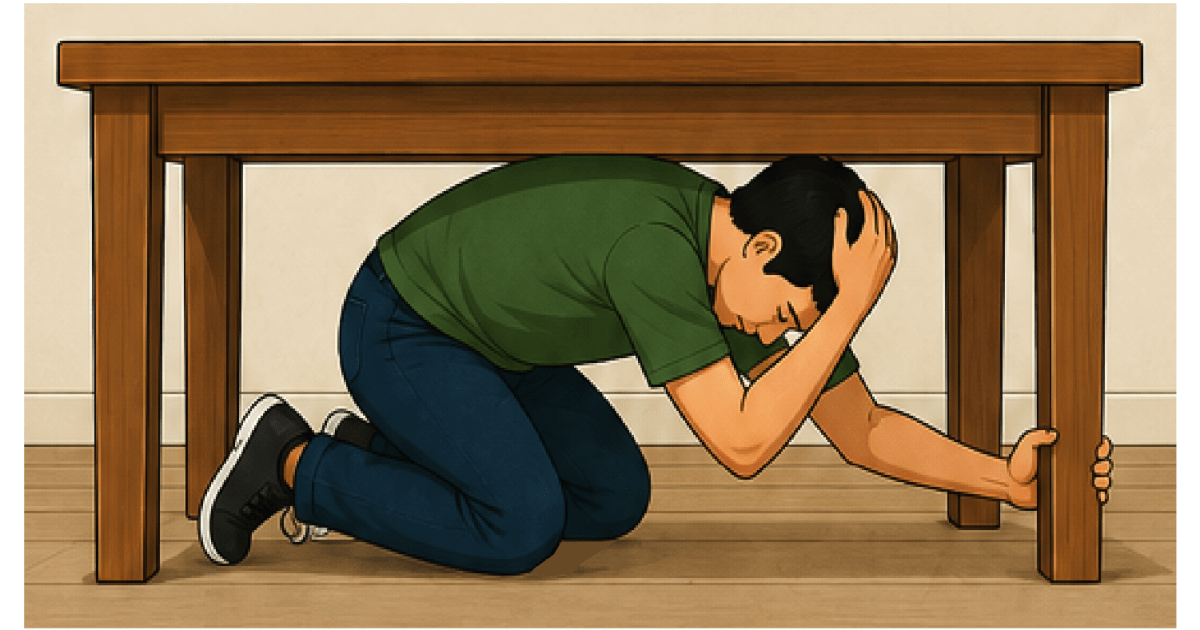 How to stay safe during an earthquake: A visual guide