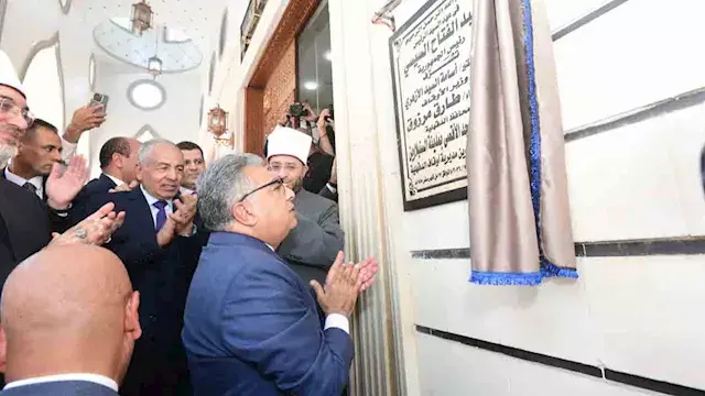 وزير الأوقاف والمفتي ومحافظ الدقهلية يفتتحون المسجد الأقصى بالسنبلاوين -صور