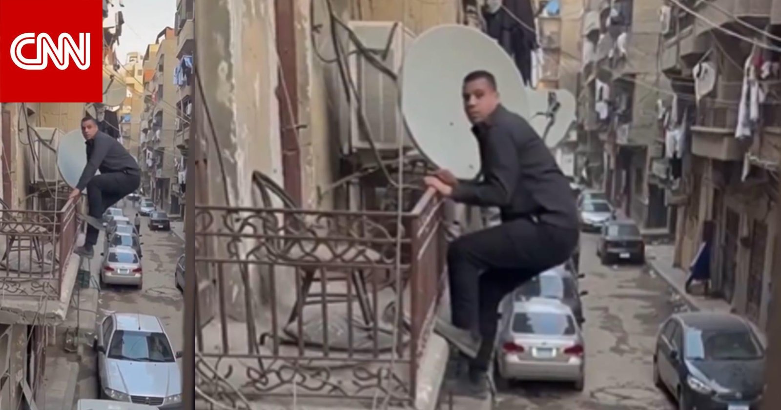 "حضرتك حرامي؟".. ما قصة فيديو اكتشاف فتاة لصًا على شرفة منزل في مصر؟