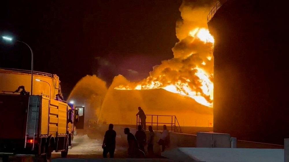 احتراق محطة تحويل الكهرباء بمدينة الزاوية الليبية وخروجها عن الخدمة إثر هجوم بطائرة مسيرة
