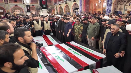 النجف.. تشييع عناصر الحشد الشعبي العراقي القتلى في الضربات الأمريكية–السعودية
