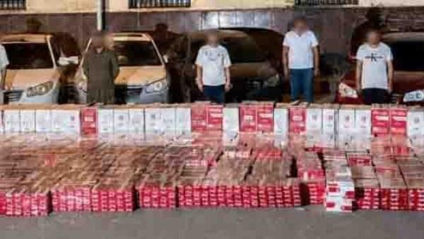 ضيط 100 الف عبوة سجائر مهربة بمطروح