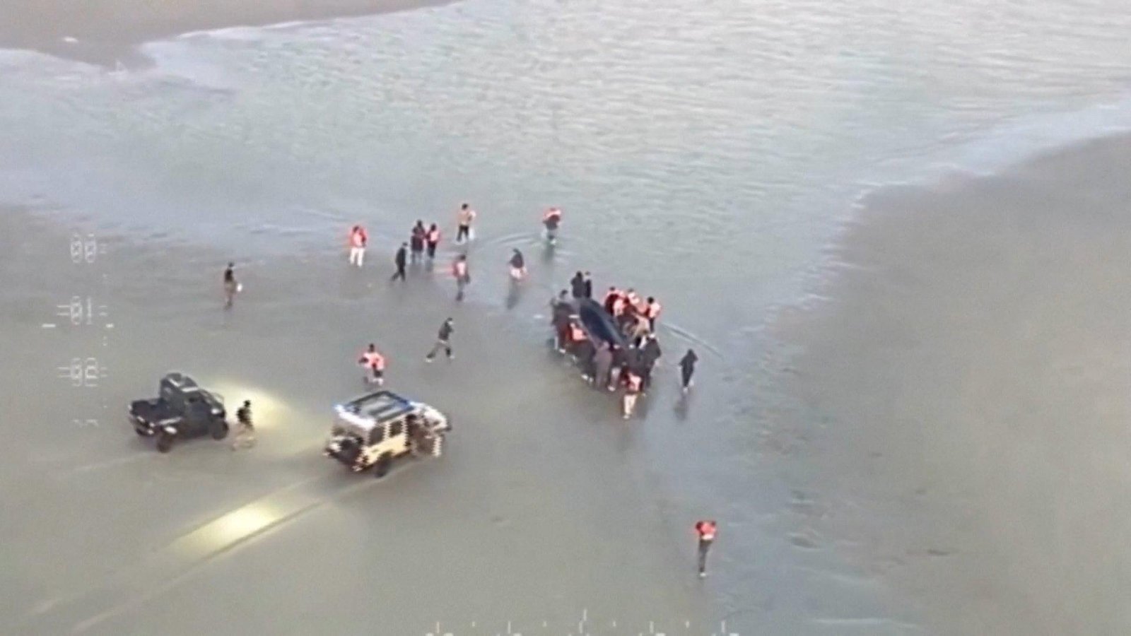 Migrants clash with French police as they attempt to cross the Channel