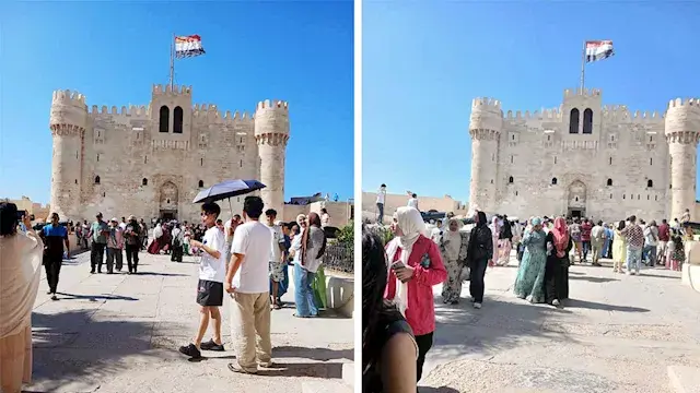مجانًا للمصريين.. إقبال كبير على قلعة قايتباي في العيد القومي للإسكندرية (صور)