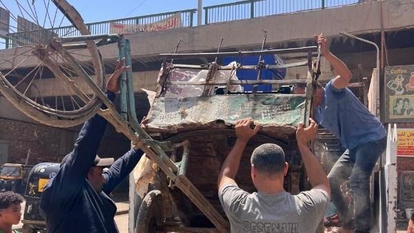 حي الهرم يشن حملة مكبرة بمنطقة كعابيش ويضبط 38 حالة إشغال
