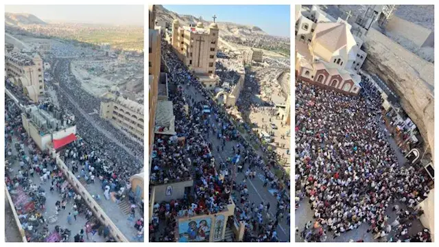 ليلة الختام.. وفود إثيوبية وإريترية تشارك في احتفالات العذراء بدير درنكة - فيديو وصور