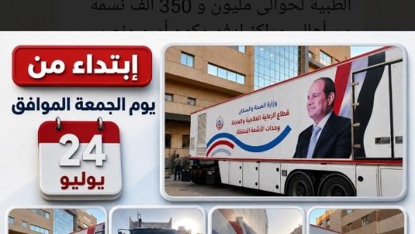 الدفع بسيارة أشعة مقطعية أمام مستشفى النيل التخصصى لخدمة مليون و 350 ألف نسمة بأسوان
