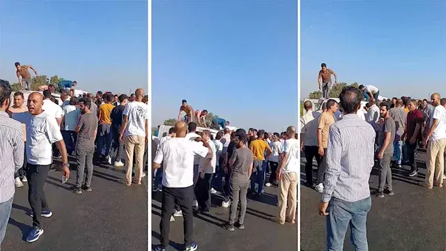 إصابة 11 شخصًا في انقلاب ميني باص على طريق شبرا – بنها الحر (صور)