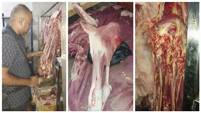 الجيزة تضبط 28 طن لحوم وأغذية فاسدة و36 ألف زجاجة طاقة مجهولة