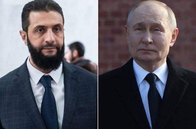 بوتين خلال اتصال مع الشرع: ندعم وحدة سوريا وسيادتها