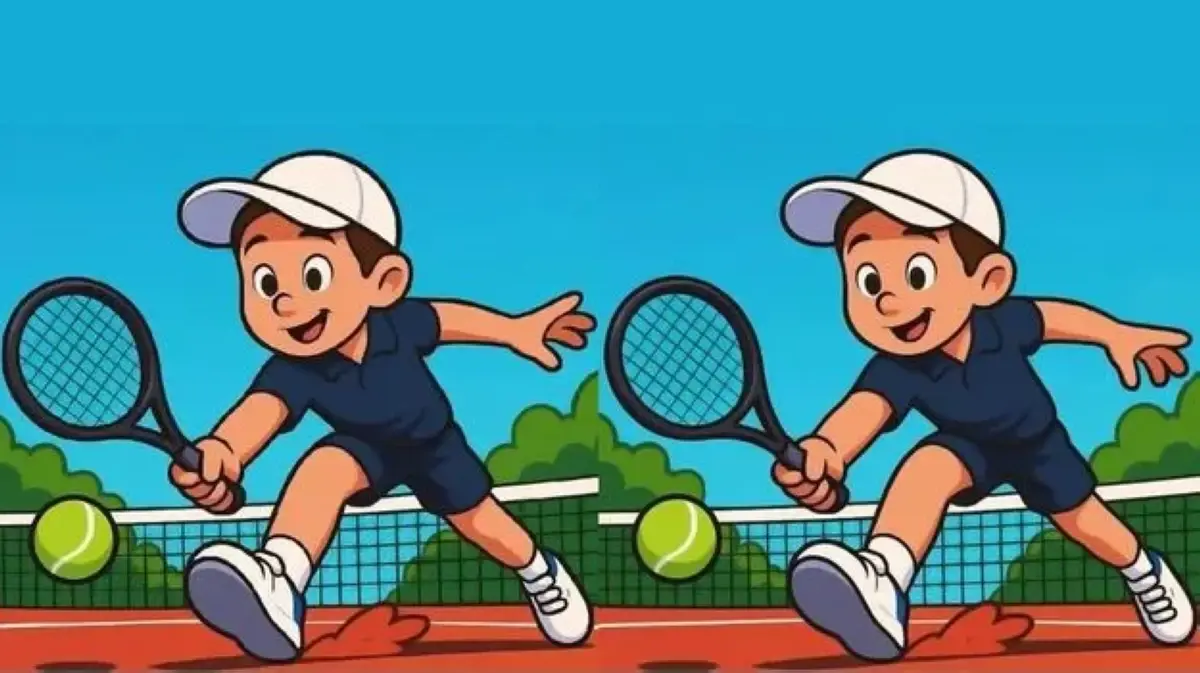 «لو أنت ذكي ومدقدق».. اعثر على الاختلافات الثلاثة في لغز لاعب التنس