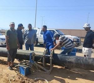 تعرض خط المياه بنويبع لـ 3 كسور والدفع بفريق فني من القاهرة لإصلاحه