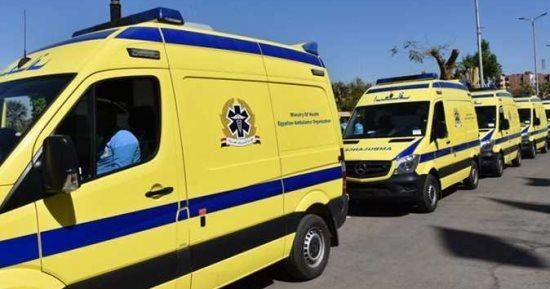 إصابة 10 عمال في انقلاب سيارة ربع نقل أمام نقطة الكسارة بجمصة