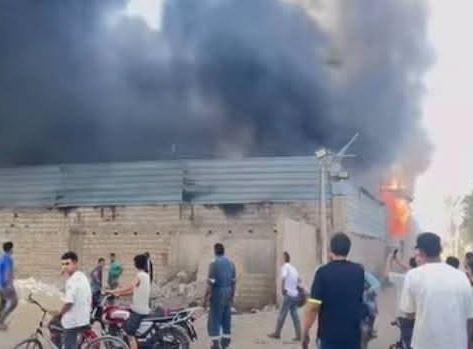 اندلاع حريق داخل مخزن في منطقة كرداسة والدفع بـ 8 سيارات إطفاء