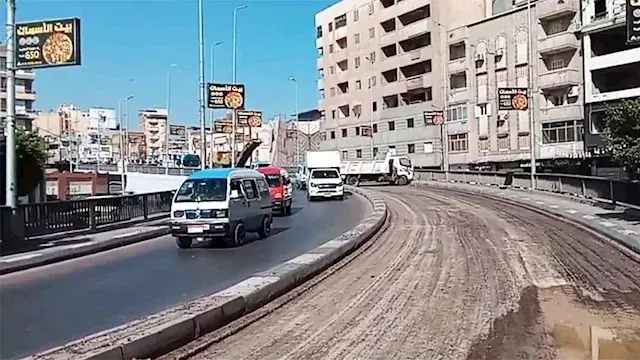 انتهاء أعمال صيانة الاتجاه الأول بكوبري دمنهور العلوي في البحيرة