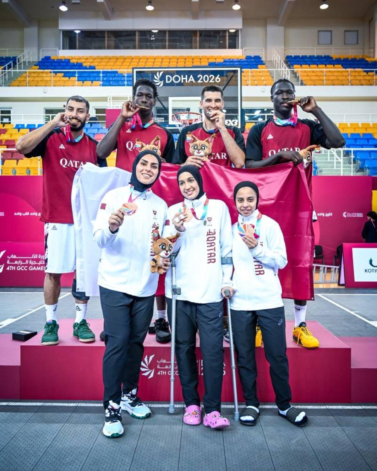 Qatar men win gold, women secure bronze in 3x3 basketball at GCC Games Doha