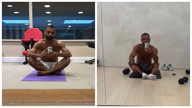 محمد صلاح يشارك المتابعين بصورة جديدة في الجيم
