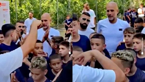 جوارديولا يخصص معسكره الصيفي لاستقبال أطفال فلسطينيين في مبادرة إنسانية
