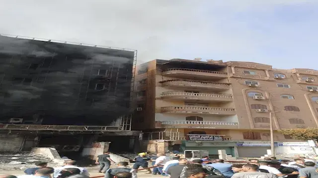 مصدر أمني: نقل 3 جثث متفحمة بحريق حدائق الأهرام إلى مشرحة زينهم