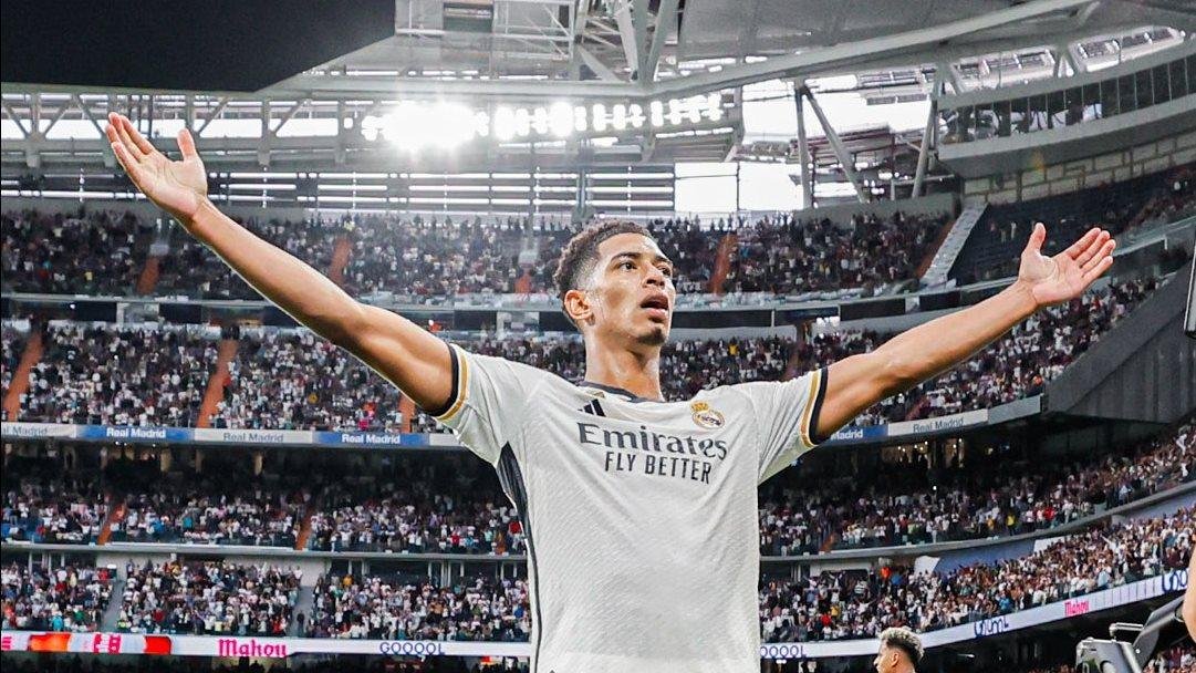 جود بيلينجهام يسجل الهدف الأول لريال مدريد في مرمى إسبانيول بالدوري الإسباني