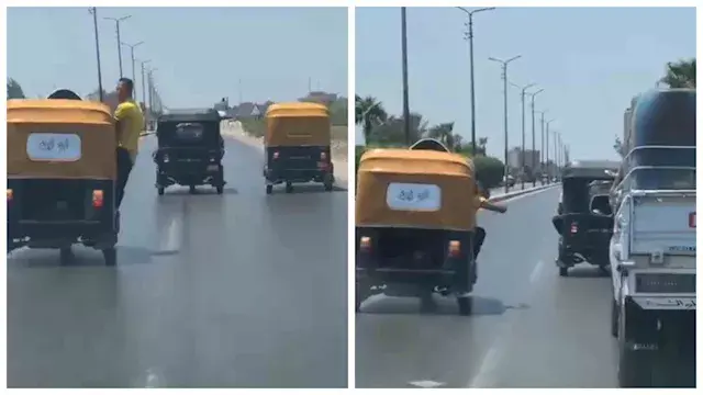 فرحانين بالعريس.. ضبط 6 أشخاص رقصوا بحركات استعراضية بتوكتوك في الشرقية