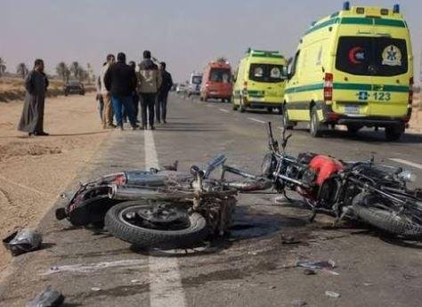 مصرع شاب وإصابة اثنين إثر تصادم دراجتين ناريتين في الدقهلية