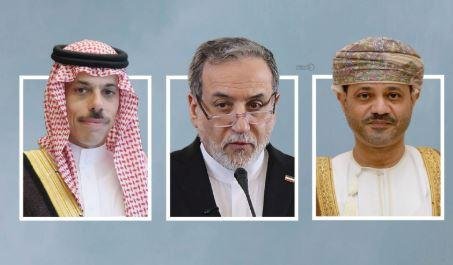 وزير خارجية إيران يبحث أمن مضيق هرمز مع نظيريه السعودي والعماني