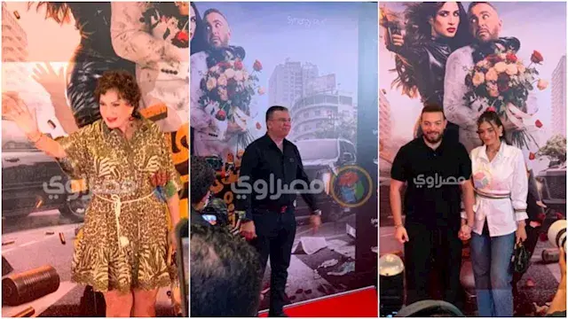 بالصور| شقيق ياسمين عبد العزيز وحمزة نمرة في العرض الخاص لفيلم "خلي بالك من نفسك"