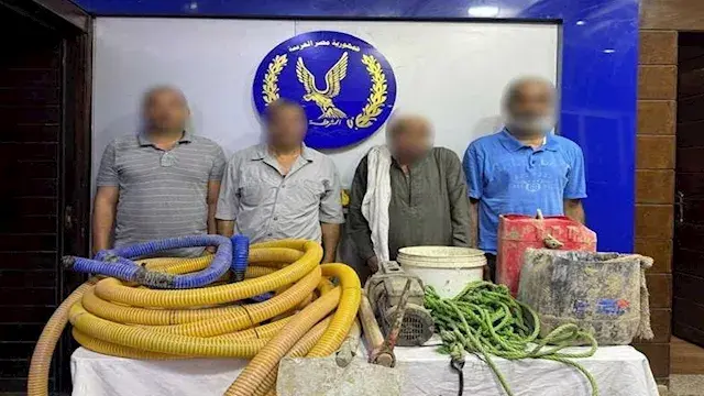 حفرة بعمق 7 أمتار تحت العقار.. سقوط عصابة التنقيب عن الآثار بالتبين