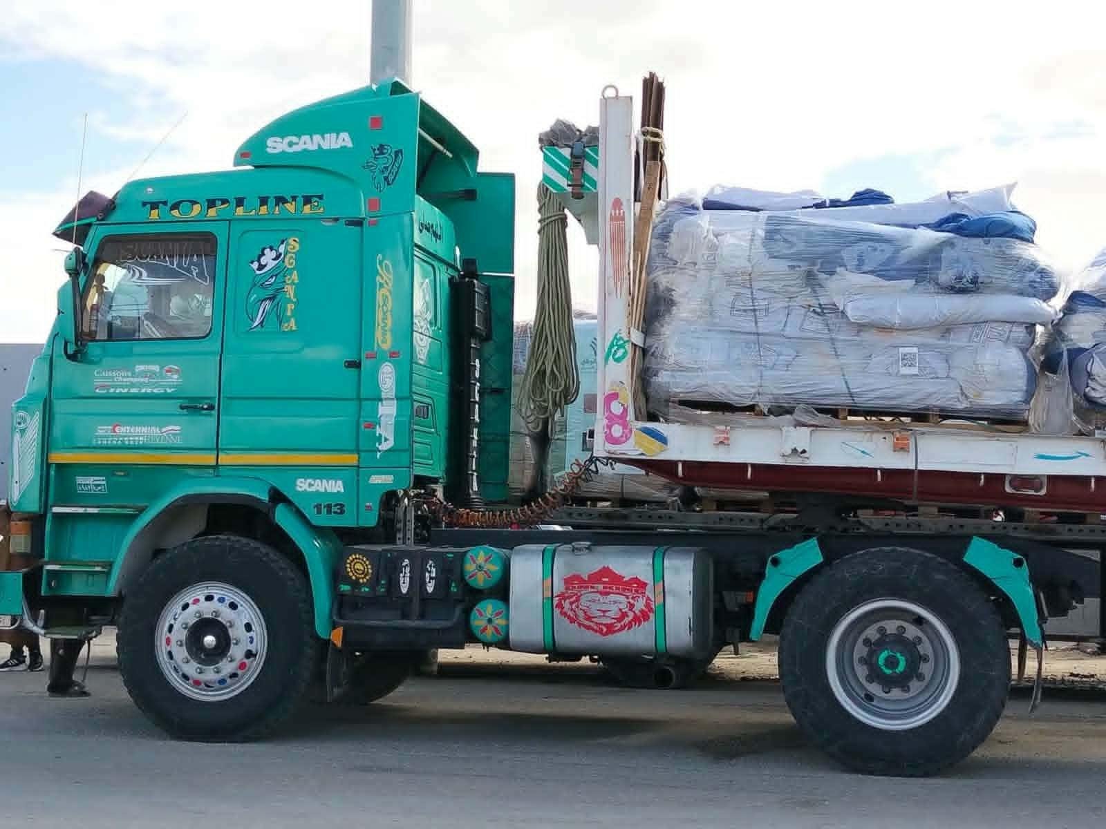 مساعدات إغاثية متنوعة تدخل من معبر رفح البري دعما لقطاع غزة