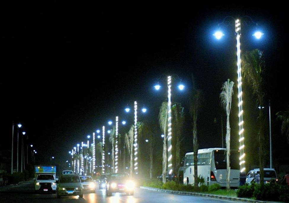 محافظ بورسعيد يتفقد تطوير وإنارة مدخل المدينة من الجنوب