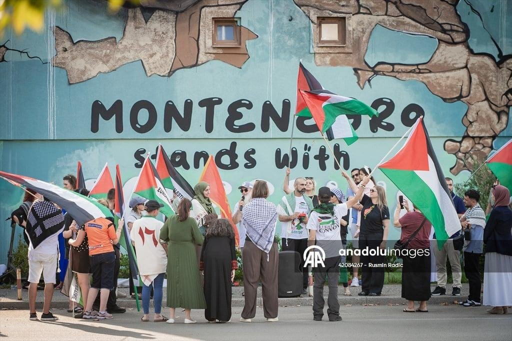 بعد انطلاقها من فرنسا.. قافلة فلسطين تصل الجبل الأسود