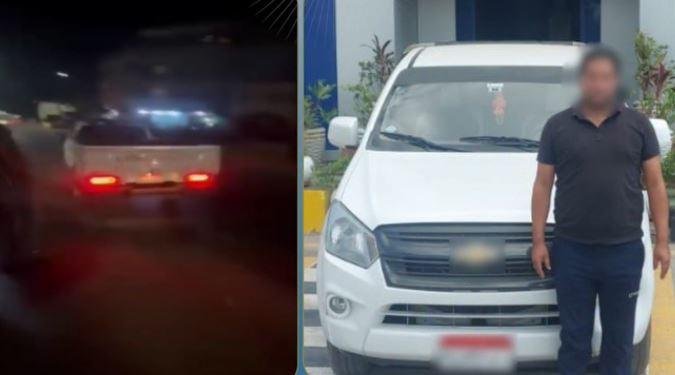 ضبط قائد سيارة ربع نقل بعد قيادتها عكس الاتجاه في الشرقية