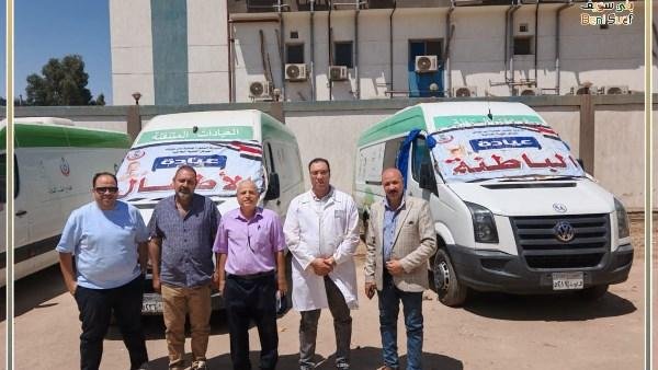 قافلة طبية مجانية تقدم 3989 خدمة علاجية لأهالي كوم أبو خلاد ببني سويف