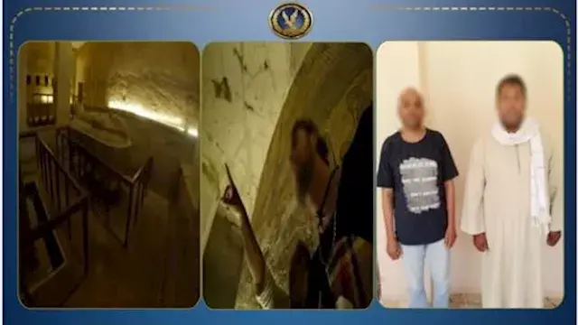 فيديو السائح فضح الجريمة.. الأمن يضبط حارسين بالآثار فتحا مناطق مغلقة بالأقصر