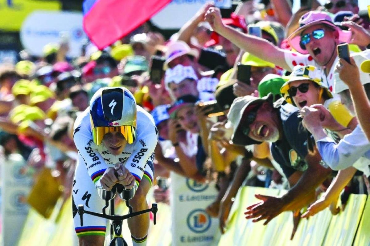 Evenepoel wins 'special' Tour de France individual time-trial