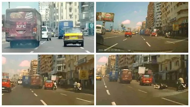 "خناقة بالأتوبيسات".. ضبط سائقين تشاجرا بالتصادم على كورنيش الإسكندرية (فيديو وصور)