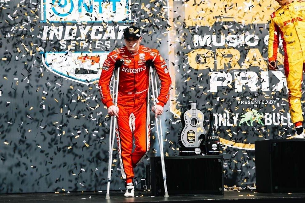 Josef Newgarden denied home repeat victory, finishes second at Nashville