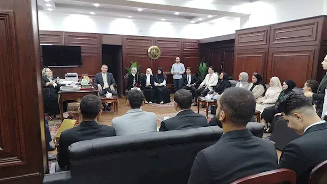 محكمة حلوان الابتدائية تستقبل أوائل حقوق العاصمة في تدريب ميداني