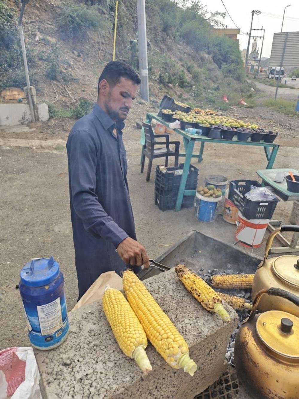 أمطار وضباب ألمع تجذب الزوار