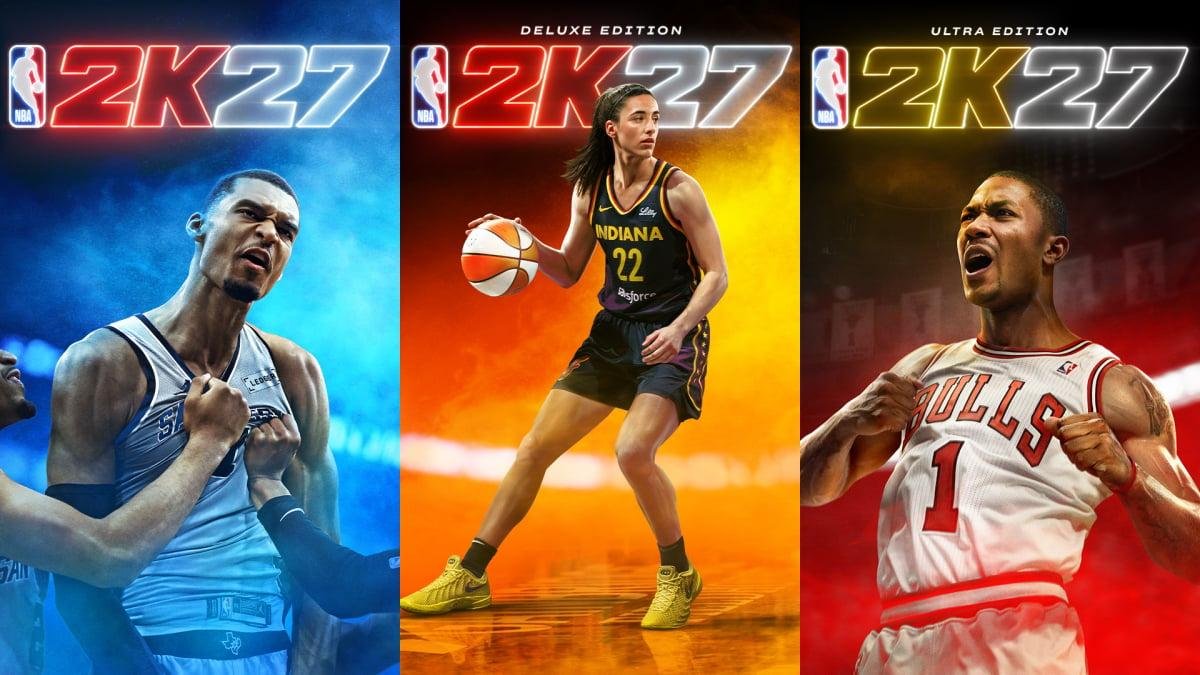 NBA 2K27 cover stars revealed — Victor Wembanyama, Caitlin Clark, and Derrick Rose
