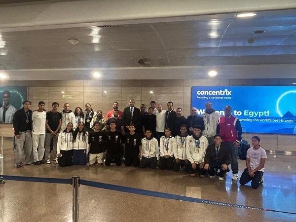 استقبال رسمي لبعثة المنتخب بعد التتويج بـ11 ميدالية في بطولة العالم للخماسي الحديث