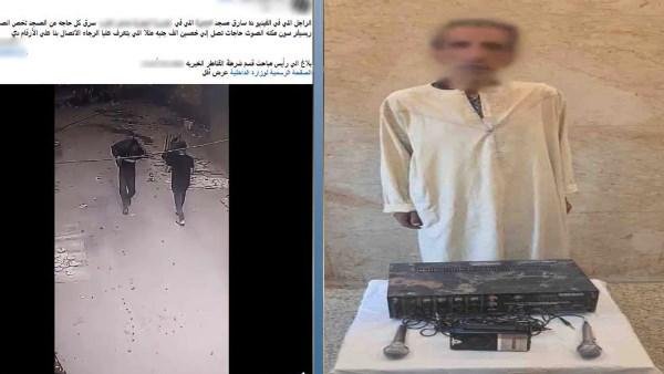 عامل خردة يسرق راديو وميكروفون من مسجد بالقليوبية