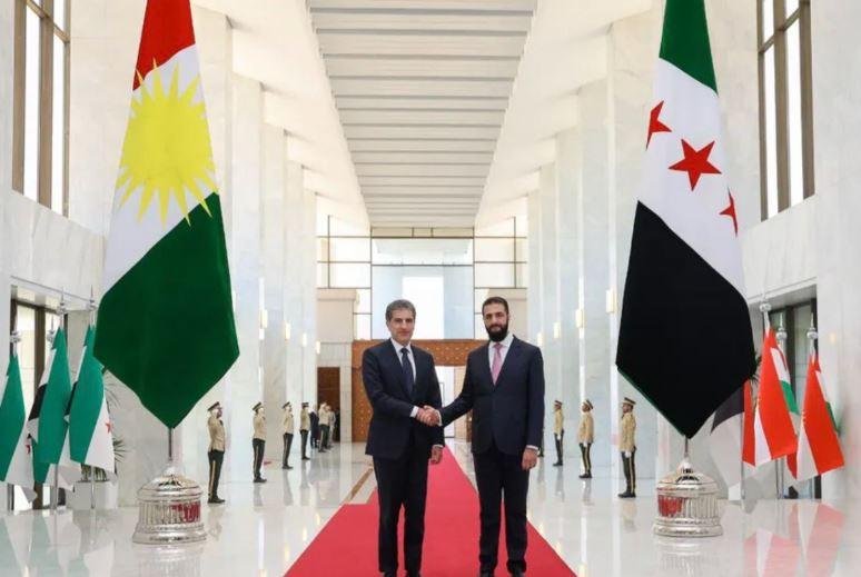 دمشق.. الشرع ورئيس إقليم كردستان يبحثان التطورات الإقليمية