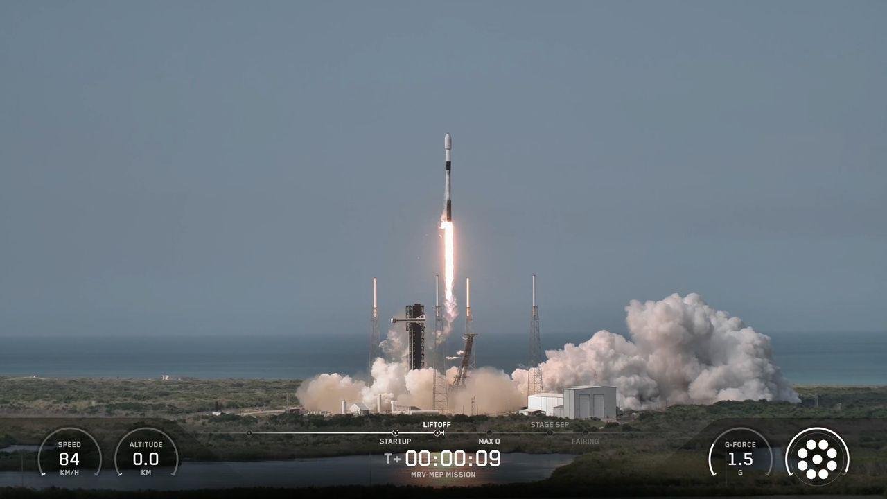 SpaceX launches satellite repair drone with 10-foot robotic arms to Earth orbit